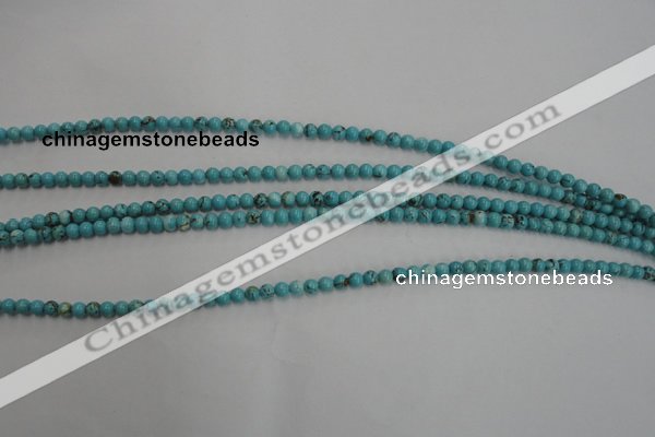 CWB553 15.5 inches 4mm round howlite turquoise beads wholesale