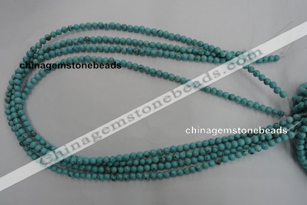 CWB554 15.5 inches 5mm round howlite turquoise beads wholesale