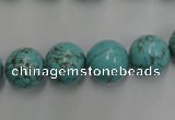 CWB558 15.5 inches 12mm round howlite turquoise beads wholesale