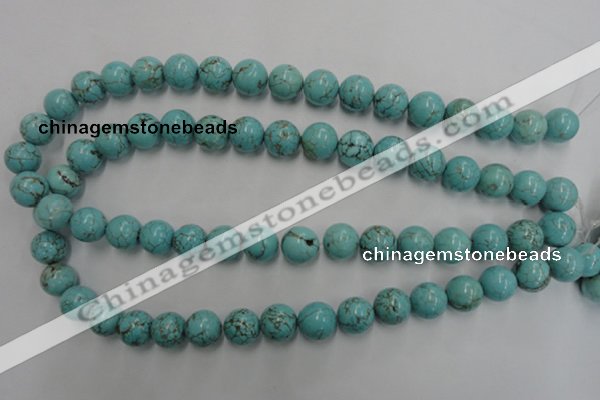 CWB558 15.5 inches 12mm round howlite turquoise beads wholesale