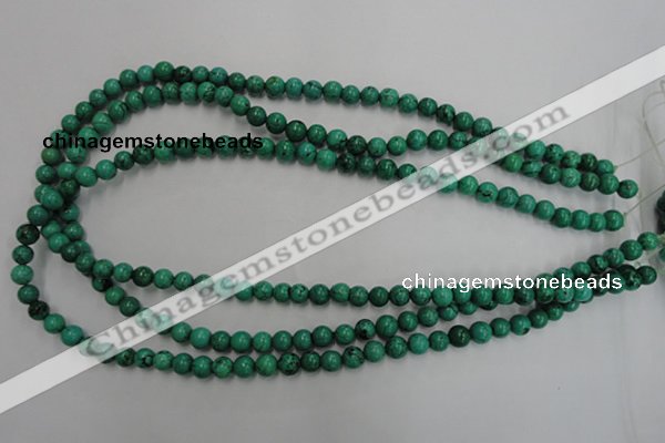 CWB565 15.5 inches 6mm round howlite turquoise beads wholesale