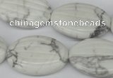 CWB68 15.5 inches 20*30mm carved oval natural white howlite beads