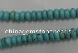 CWB682 15.5 inches 3*7mm rondelle howlite turquoise beads wholesale