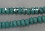 CWB683 15.5 inches 4*7mm rondelle howlite turquoise beads wholesale