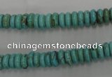 CWB684 15.5 inches 3*8mm rondelle howlite turquoise beads wholesale