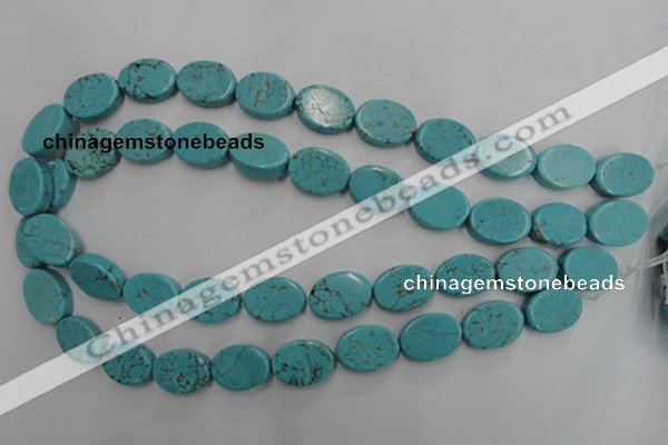 CWB734 15.5 inches 13*18mm oval howlite turquoise beads wholesale