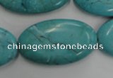 CWB738 15.5 inches 20*36mm oval howlite turquoise beads wholesale