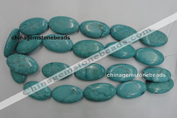 CWB738 15.5 inches 20*36mm oval howlite turquoise beads wholesale