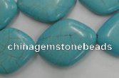 CWB745 15.5 inches 20*26mm diamond howlite turquoise beads wholesale