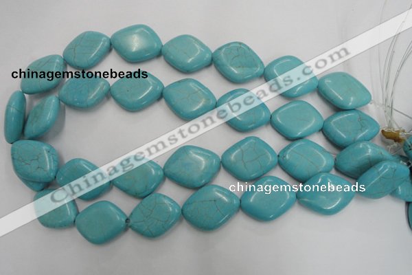 CWB745 15.5 inches 20*26mm diamond howlite turquoise beads wholesale