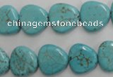 CWB748 15.5 inches 14*14mm triangle howlite turquoise beads wholesale