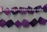 CWB762 15.5 inches 6*6mm cube howlite turquoise beads wholesale