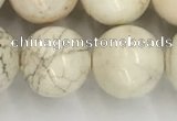 CWB805 15.5 inches 14mm round white howlite turquoise beads