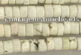 CWB820 15.5 inches 2*4mm tyre howlite turquoise beads wholesale