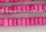 CWB822 15.5 inches 2*4mm tyre howlite turquoise beads wholesale