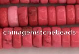 CWB838 15.5 inches 3*6mm tyre howlite turquoise beads wholesale