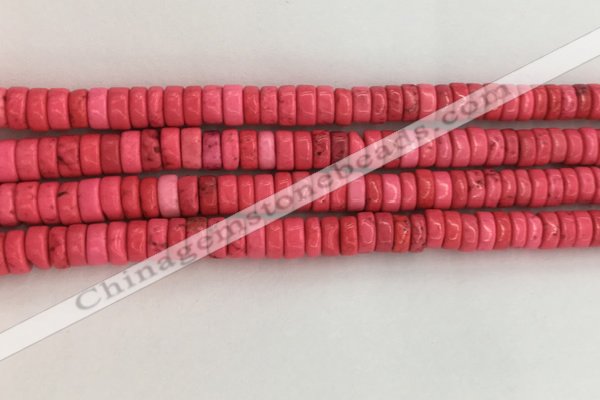 CWB838 15.5 inches 3*6mm tyre howlite turquoise beads wholesale