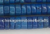 CWB841 15.5 inches 3*6mm tyre howlite turquoise beads wholesale