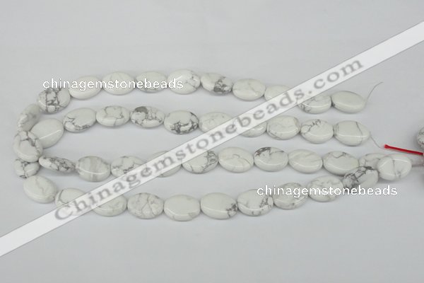 CWB85 15.5 inches 13*18mm oval natural white howlite beads