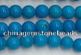 CWB857 15.5 inches 4mm round howlite turquoise beads wholesale