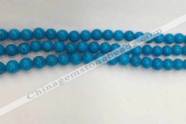 CWB858 15.5 inches 6mm round howlite turquoise beads wholesale