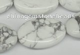 CWB87 15.5 inches 20*30mm oval natural white howlite beads