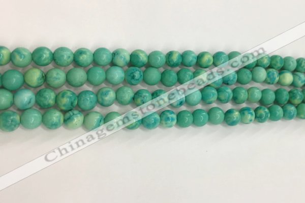 CWB875 15.5 inches 4mm round howlite turquoise beads wholesale