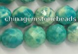 CWB880 15.5 inches 4mm faceted round howlite turquoise beads