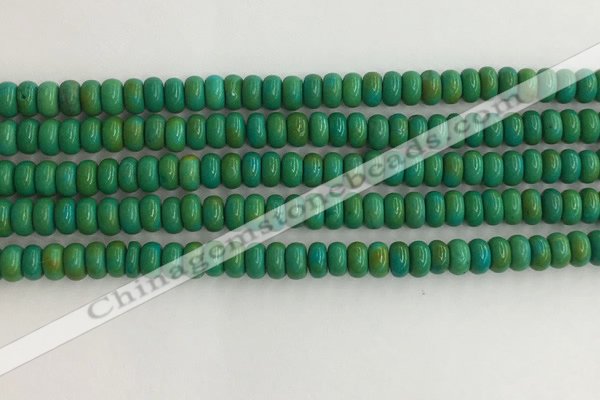 CWB898 15.5 inches 2*4mm rondelle howlite turquoise beads