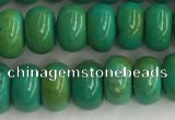 CWB899 15.5 inches 4*6mm rondelle howlite turquoise beads