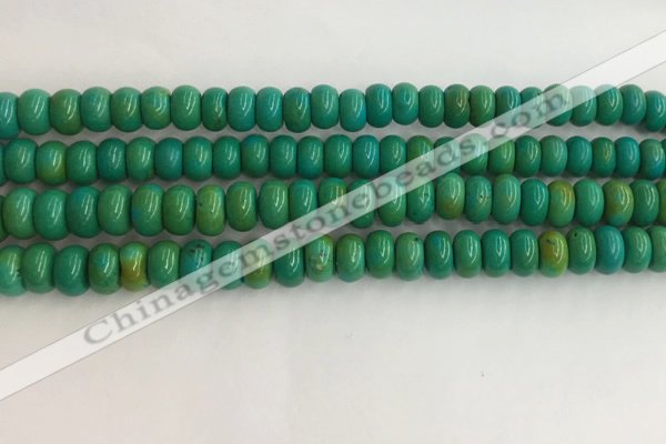 CWB899 15.5 inches 4*6mm rondelle howlite turquoise beads