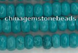 CWB901 15.5 inches 2*4mm faceted rondelle howlite turquoise beads