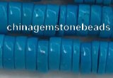 CWB907 15.5 inches 3*8mm tyre howlite turquoise beads wholesale