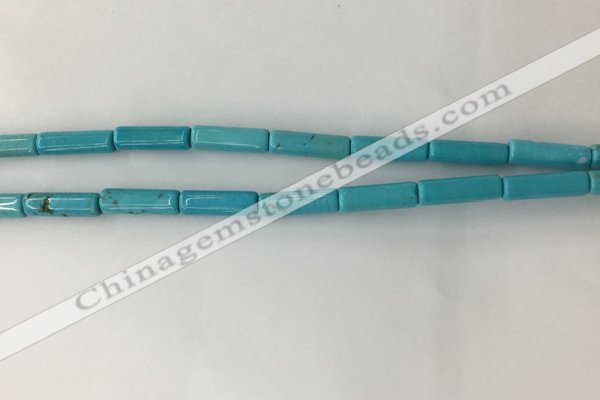 CWB915 15.5 inches 4*13mm tube howlite turquoise beads wholesale