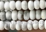 CWB916 15.5 inches 2*4mm rondelle white howlite turquoise beads