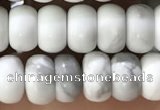 CWB918 15.5 inches 5*8mm rondelle white howlite turquoise beads