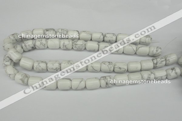 CWB94 15.5 inches 12*16mm drum natural white howlite beads