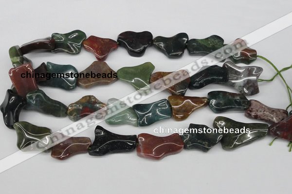 CWG03 15.5 inches 25*33mm wavy freeform Indian agate gemstone beads