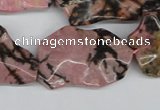 CWG09 15.5 inches 25*33mm wavy freeform rhodonite gemstone beads