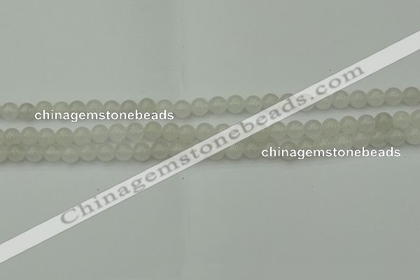 CWH50 15.5 inches 4mm round white jade beads wholesale