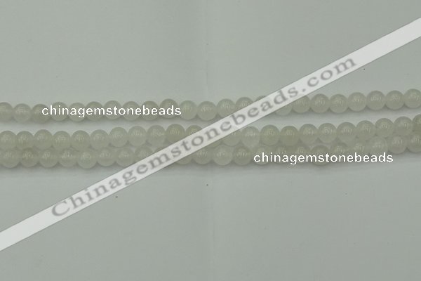 CWH51 15.5 inches 6mm round white jade beads wholesale