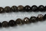 CWJ212 15.5 inches 8mm faceted round wood jasper gemstone beads