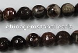 CWJ213 15.5 inches 10mm faceted round wood jasper gemstone beads