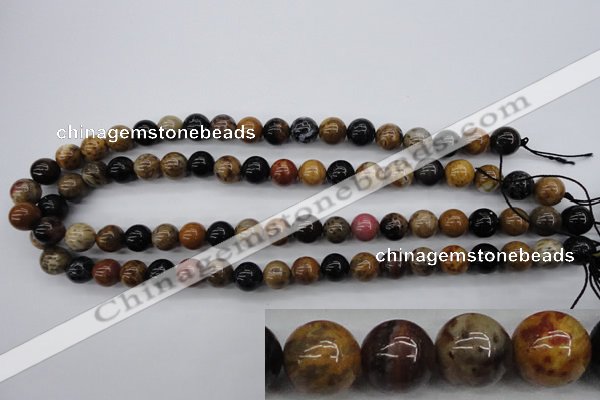 CWJ263 15.5 inches 10mm round wood jasper gemstone beads wholesale