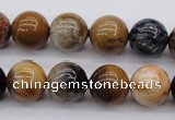 CWJ265 15.5 inches 14mm round wood jasper gemstone beads wholesale