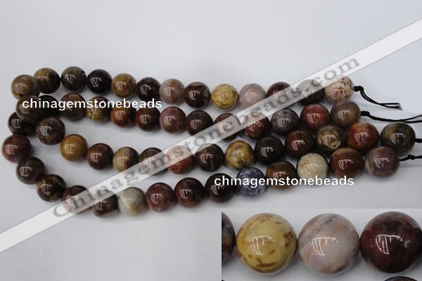 CWJ276 15.5 inches 15mm round wood jasper gemstone beads wholesale