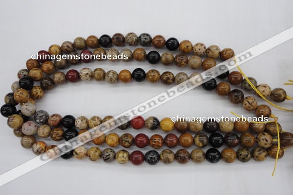 CWJ282 15.5 inches 9mm round wood jasper gemstone beads wholesale