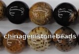 CWJ285 15.5 inches 17mm round wood jasper gemstone beads wholesale