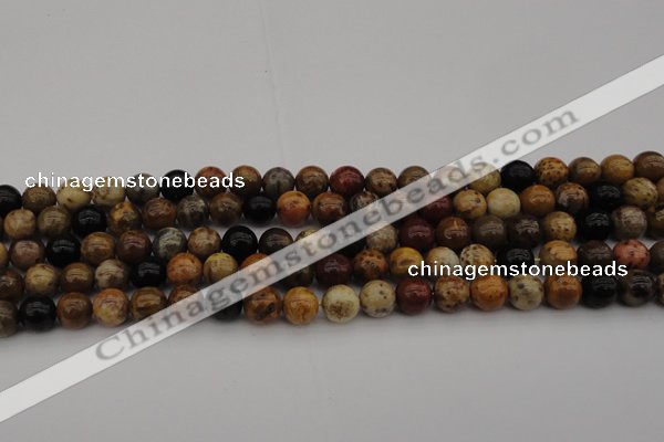 CWJ288 15.5 inches 8mm round wood jasper gemstone beads wholesale