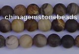 CWJ411 15.5 inches 6mm round matte wood jasper beads wholesale